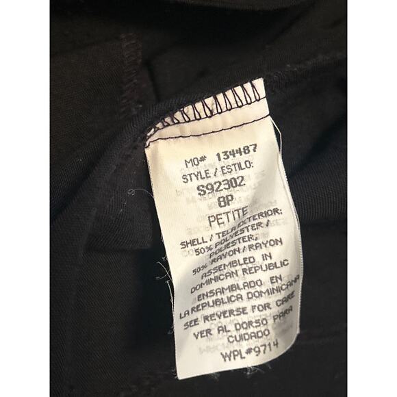 VGUC Vintage Sag Harbor Petites Summer Short Sleeve Black Blazer Size 8P - Picture 4 of 6